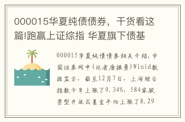 000015华夏纯债债券，干货看这篇!跑赢上证综指 华夏旗下债基今年涨了11%