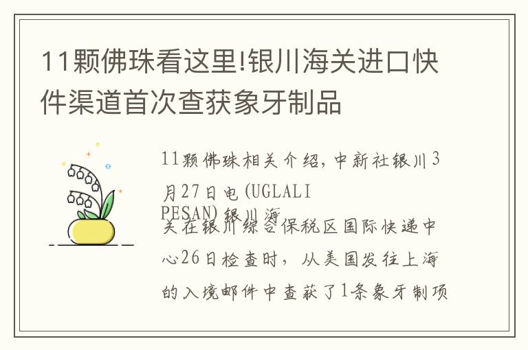 11颗佛珠看这里!银川海关进口快件渠道首次查获象牙制品