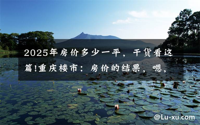 2025年房价多少一平，干货看这篇!重庆楼市：房价的结果，嗯，2025，到此结束