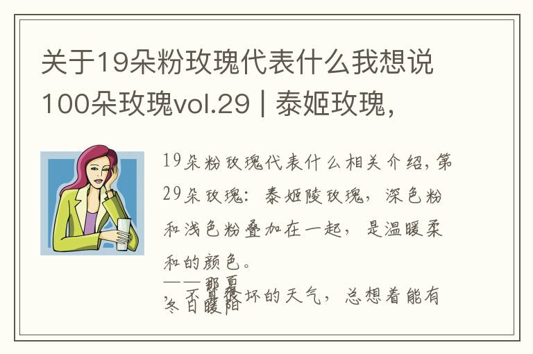 关于19朵粉玫瑰代表什么我想说100朵玫瑰vol.29 | 泰姬玫瑰，深粉与浅粉的交叠簇拥，是温柔的颜色文章配图