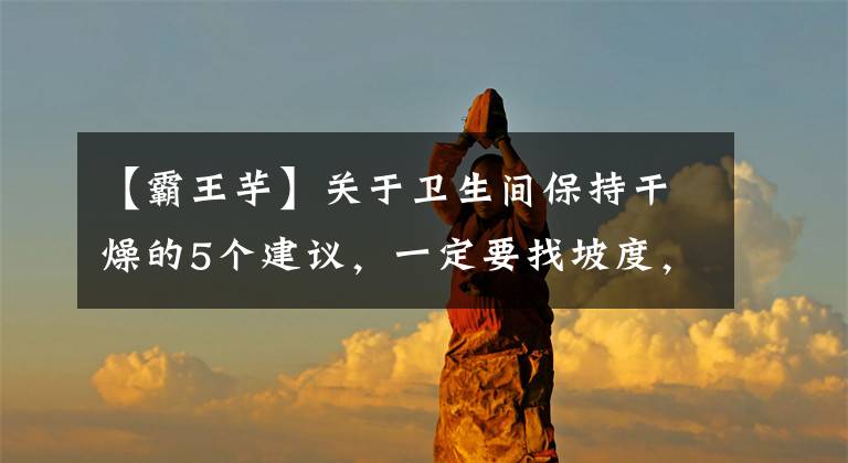 【霸王芋】关于卫生间保持干燥的5个建议，一定要找坡度，一定要干湿分离