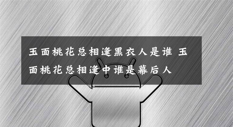 玉面桃花总相逢黑衣人是谁 玉面桃花总相逢中谁是幕后人