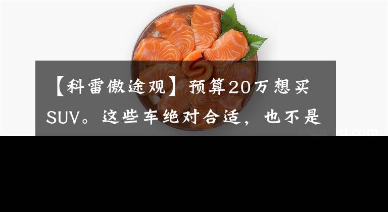 【科雷傲途观】预算20万想买SUV。这些车绝对合适，也不是国产车。文章配图