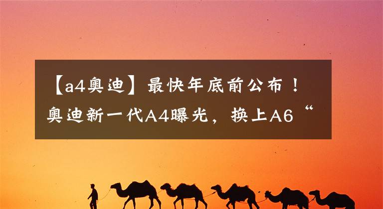 【a4奥迪】最快年底前公布！奥迪新一代A4曝光，换上A6“同型”装修文章配图