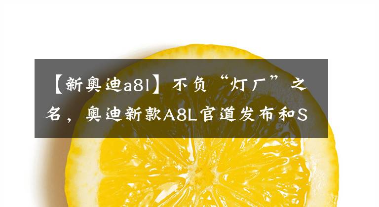 【新奥迪a8l】不负“灯厂”之名，奥迪新款A8L官道发布和S线套件也带来了吗？文章配图