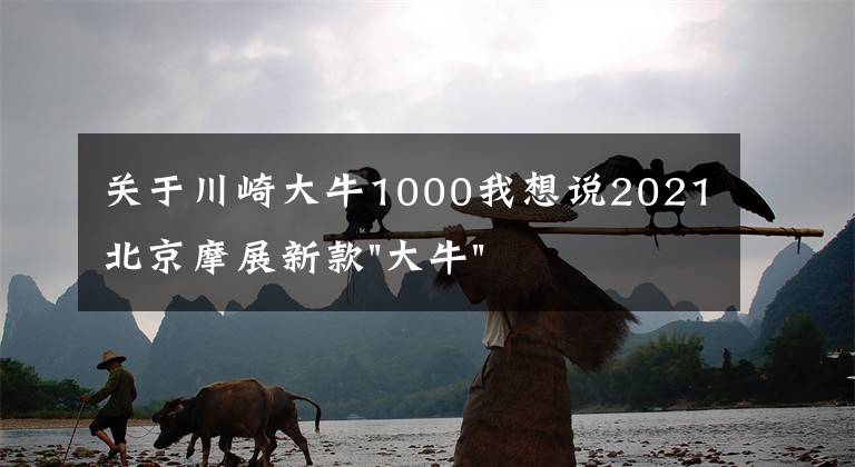 关于川崎大牛1000我想说2021北京摩展新款"大牛"来了 川崎ZX-10R/RR亮相