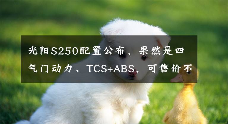 光阳S250配置公布，果然是四气门动力、TCS+ABS，可售价不容乐观