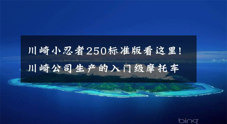 川崎小忍者250标准版看这里!川崎公司生产的入门级摩托车——川崎小忍者250