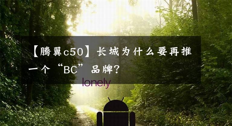 【腾翼c50】长城为什么要再推一个“BC”品牌？文章配图