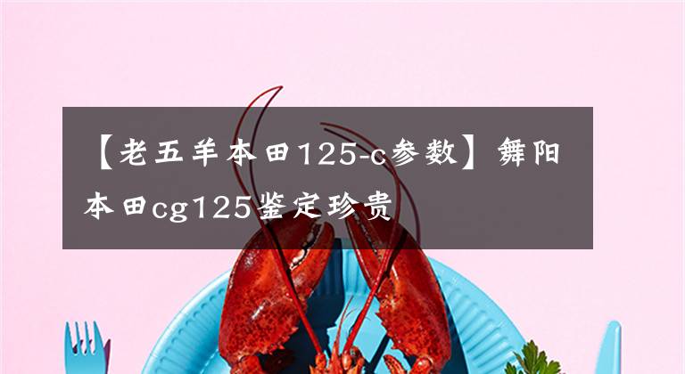 【老五羊本田125-c参数】舞阳本田cg125鉴定珍贵