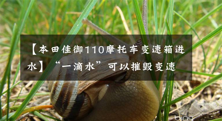 【本田佳御110摩托车变速箱进水】“一滴水”可以摧毁变速箱。文章配图
