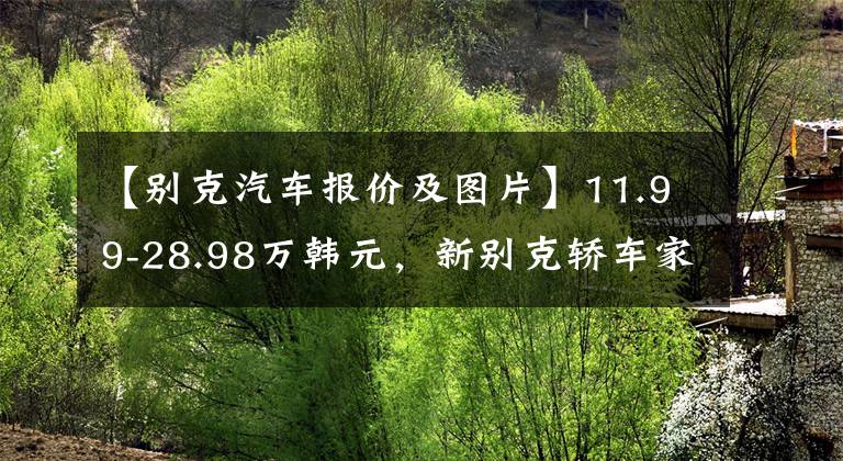 【别克汽车报价及图片】11.99-28.98万韩元，新别克轿车家族，11型车型共同上市文章配图