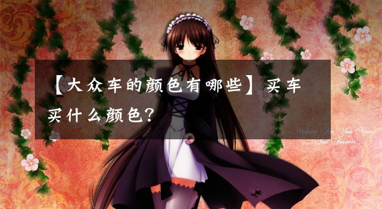【大众车的颜色有哪些】买车买什么颜色？文章配图