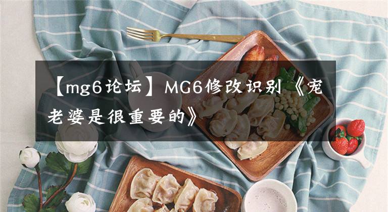 【mg6论坛】MG6修改识别《宠老婆是很重要的》文章配图
