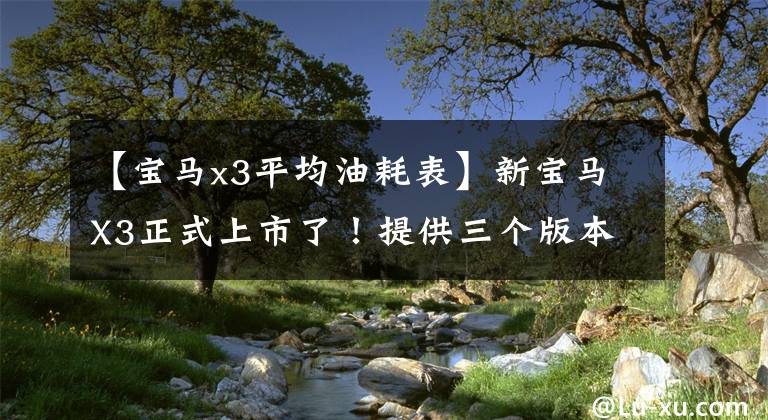 【宝马x3平均油耗表】新宝马X3正式上市了！提供三个版本，以39.28万韩元出售文章配图