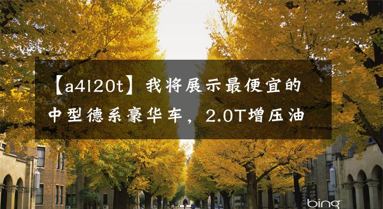 【a4l20t】我将展示最便宜的中型德系豪华车，2.0T增压油耗6L出头，奥迪A4L。文章配图