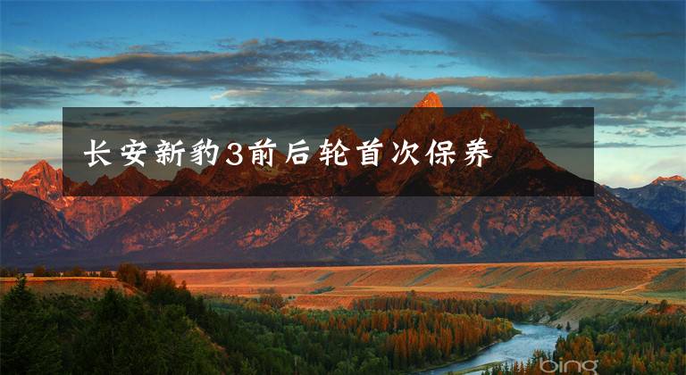 长安新豹3前后轮首次保养文章配图
