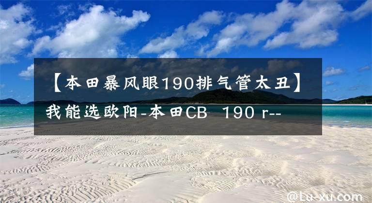 【本田暴风眼190排气管太丑】我能选欧阳-本田CB  190 r--250吗？说出实测数据