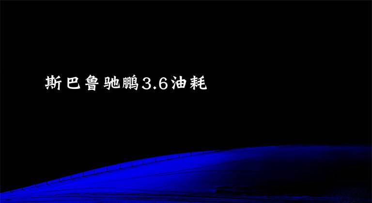 斯巴鲁驰鹏3.6油耗