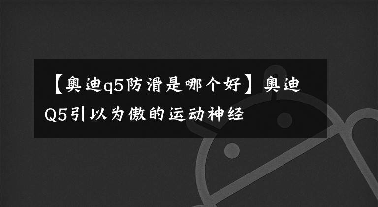 【奥迪q5防滑是哪个好】奥迪Q5引以为傲的运动神经