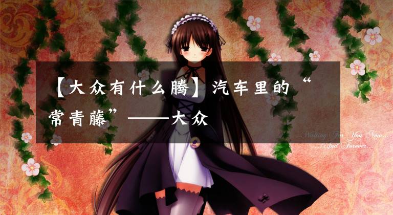 【大众有什么腾】汽车里的“常青藤”——大众文章配图