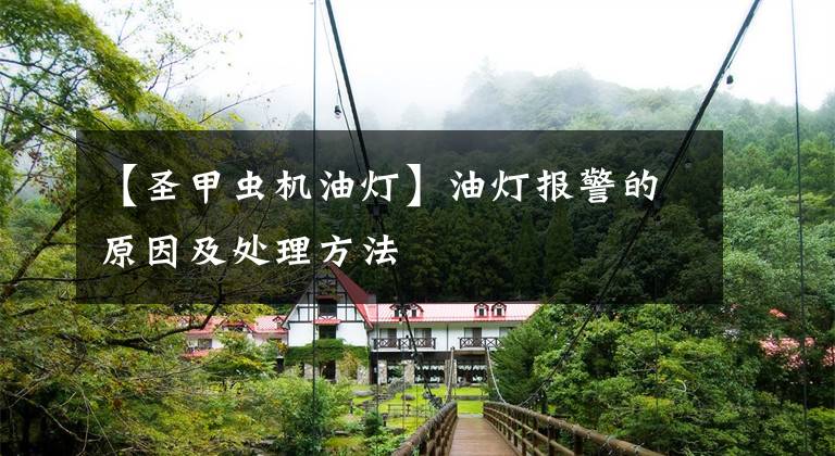 【圣甲虫机油灯】油灯报警的原因及处理方法文章配图