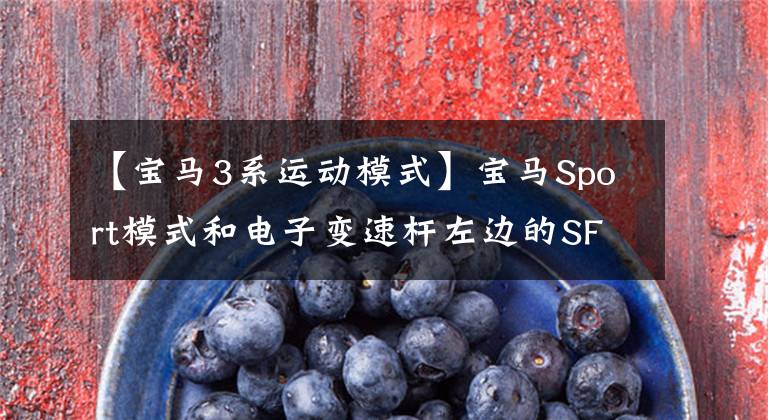 【宝马3系运动模式】宝马Sport模式和电子变速杆左边的SF有什么区别？文章配图