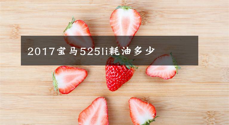 2017宝马525li耗油多少文章配图