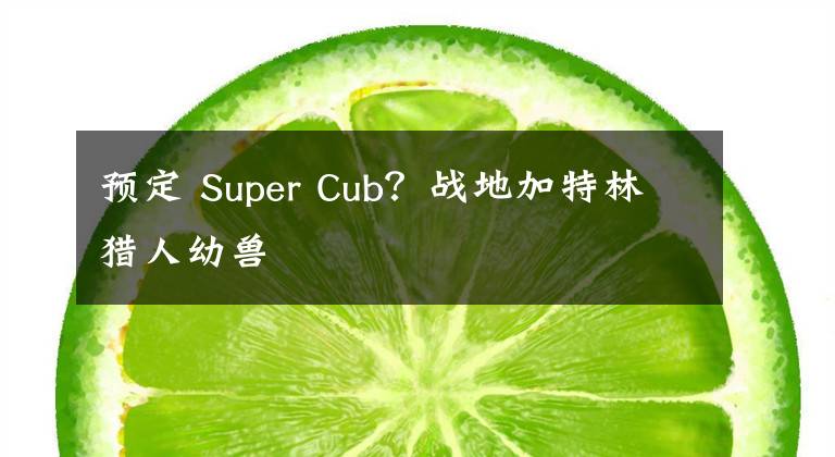 预定 Super Cub？战地加特林猎人幼兽