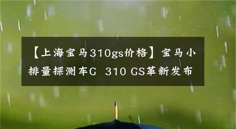 【上海宝马310gs价格】宝马小排量探测车G  310 GS革新发布，高喊“我要310”。