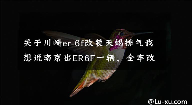 关于川崎er-6f改装天蝎排气我想说南京出ER6F一辆，全车改件，价格5万+