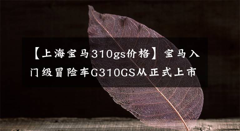 【上海宝马310gs价格】宝马入门级冒险车G310GS从正式上市开始售价为51，310韩元