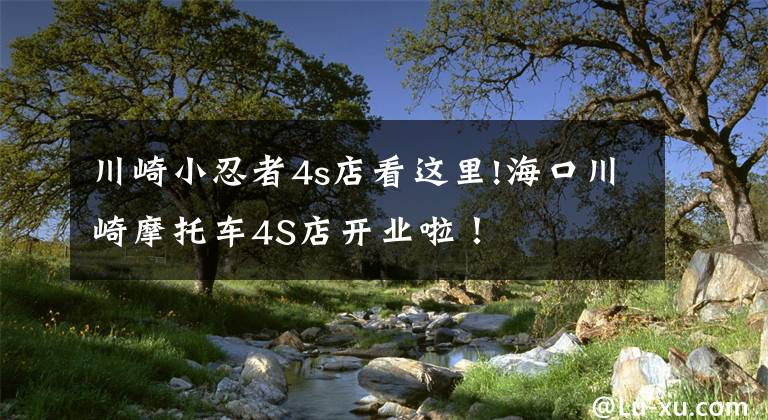 川崎小忍者4s店看这里!海口川崎摩托车4S店开业啦！文章配图