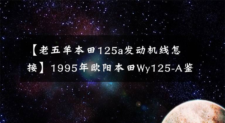 【老五羊本田125a发动机线怎接】1995年欧阳本田Wy125-A鉴赏