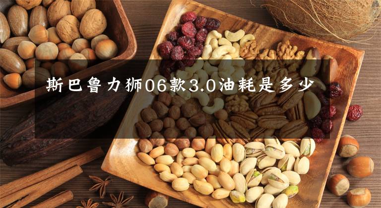 斯巴鲁力狮06款3.0油耗是多少文章配图