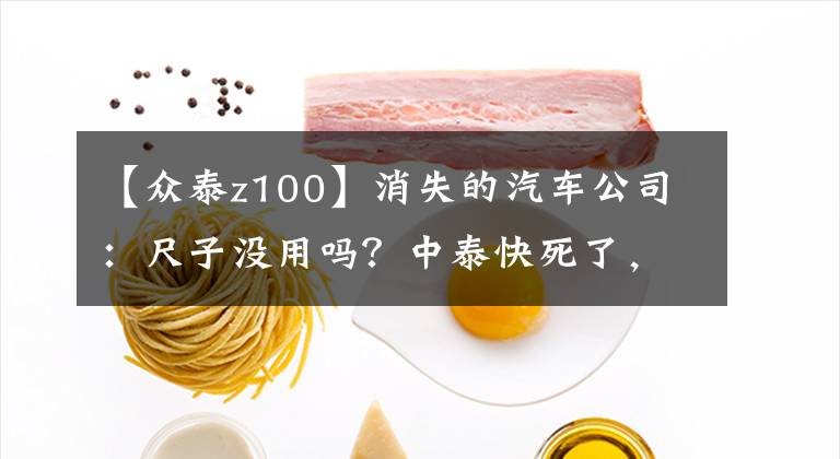 【众泰z100】消失的汽车公司：尺子没用吗？中泰快死了，回天乏酒。文章配图