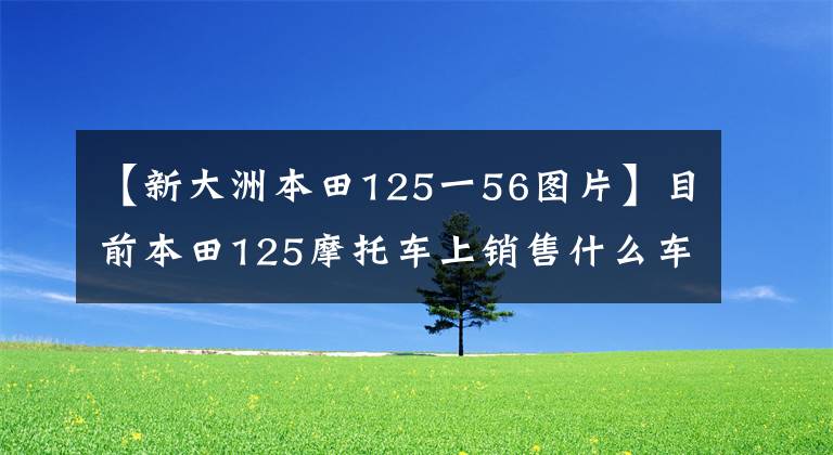 【新大洲本田125一56图片】目前本田125摩托车上销售什么车型？它们分别是什么价格？