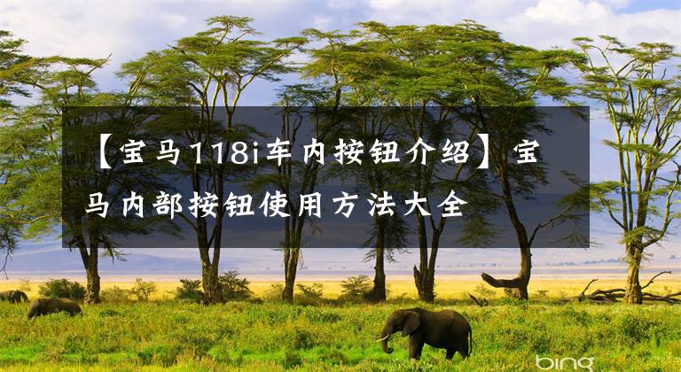 【宝马118i车内按钮介绍】宝马内部按钮使用方法大全文章配图