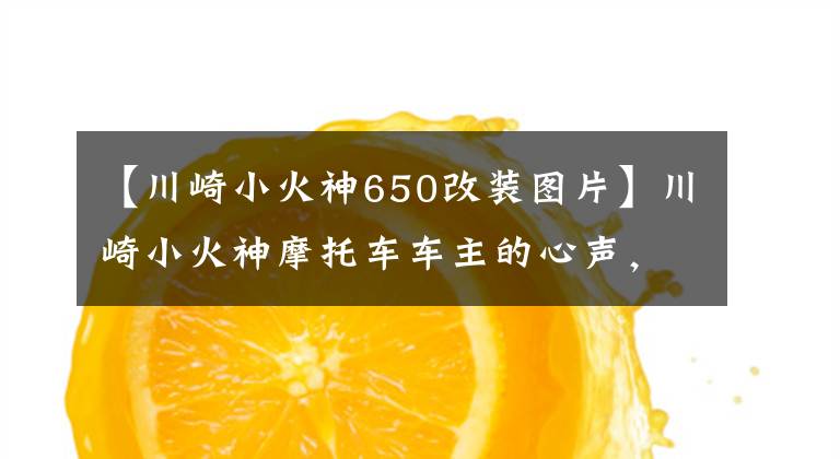 【川崎小火神650改装图片】川崎小火神摩托车车主的心声，不知道怎么改