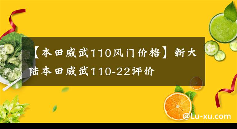 【本田威武110风门价格】新大陆本田威武110-22评价文章配图