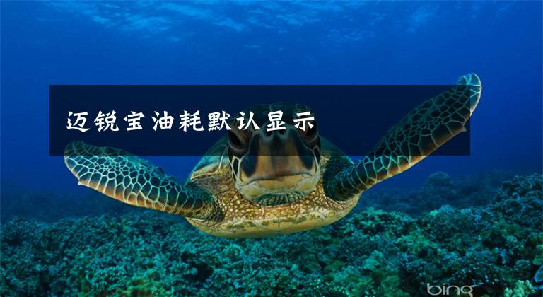 迈锐宝油耗默认显示文章配图