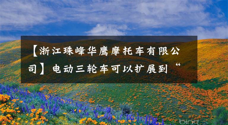【浙江珠峰华鹰摩托车有限公司】电动三轮车可以扩展到“上牌车型”！可以上路了，大胆卖吧！文章配图