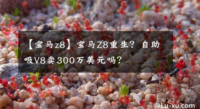 【宝马z8】宝马Z8重生？自助吸V8卖300万美元吗？文章配图
