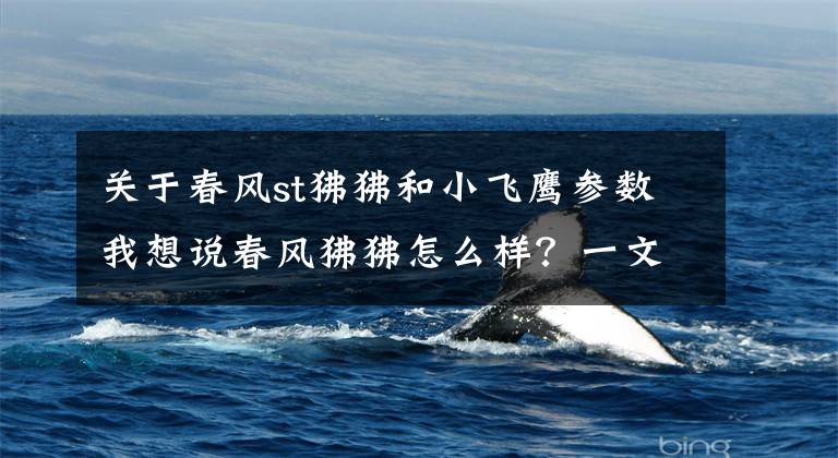 关于春风st狒狒和小飞鹰参数我想说春风狒狒怎么样？一文了解文章配图