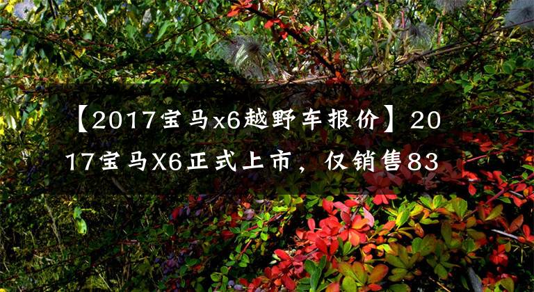 【2017宝马x6越野车报价】2017宝马X6正式上市，仅销售83.8至113.8文章配图
