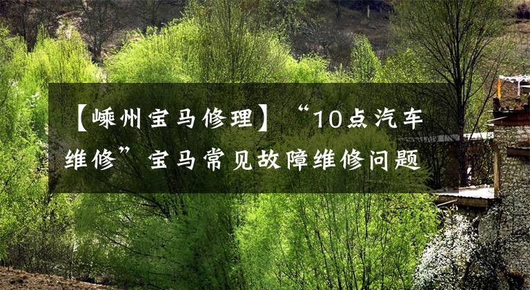 【嵊州宝马修理】“10点汽车维修”宝马常见故障维修问题综述文章配图