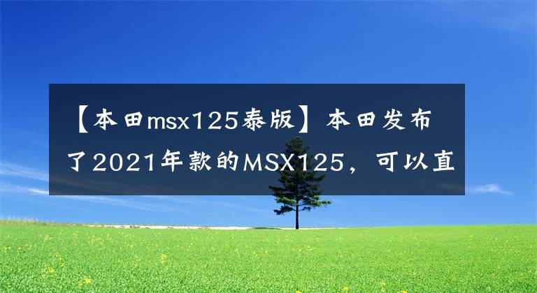 【本田msx125泰版】本田发布了2021年款的MSX125，可以直接进行改装，更加有趣。