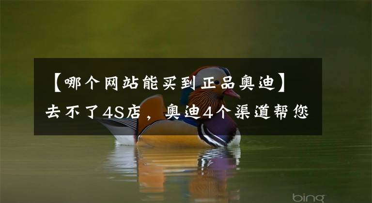 【哪个网站能买到正品奥迪】去不了4S店，奥迪4个渠道帮您线上购车，还送福利