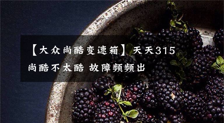 【大众尚酷变速箱】天天315 尚酷不太酷 故障频频出文章配图