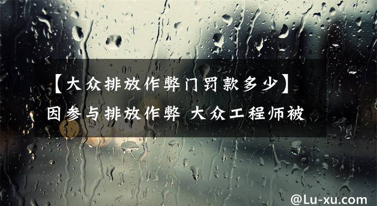 【大众排放作弊门罚款多少】因参与排放作弊 大众工程师被判刑并罚款20万美元文章配图